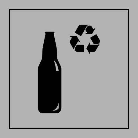 Panneau Tri Sélectif - Recyclage verre - ISO 7001 - Gravoply