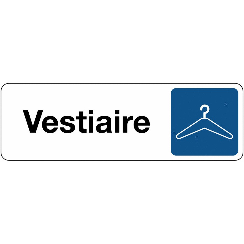 Signalétique vestiaire – Pictogramme cintre – Plaque de porte