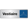 Panneau Signalétique - Vestiaires avec Pictogramme Cintre - PVC ou Metallex