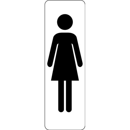 Panneau Signalétique - Silhouette Femme WC - Adhésif