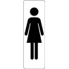Panneau Signalétique - Silhouette Femme WC - Adhésif