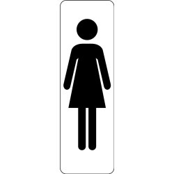 Panneau Signalétique - Silhouette Femme WC - Adhésif