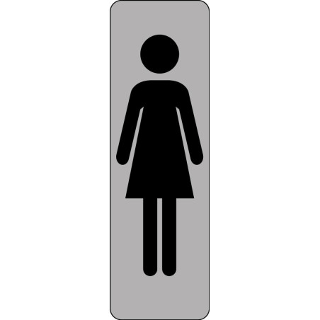 Panneau Signalétique - Silhouette Femme WC - Adhésif