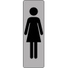 Panneau Signalétique - Silhouette Femme WC - Adhésif