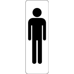 Panneau adhésif - Silhouette Homme WC - PVC ou Metallex