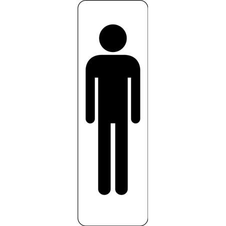 Panneau adhésif - Silhouette Homme WC - PVC ou Metallex