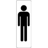 Panneau adhésif - Silhouette Homme WC - PVC ou Metallex