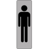 Panneau adhésif - Silhouette Homme WC - PVC ou Metallex