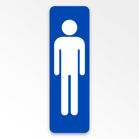 Panneau adhésif - Silhouette Homme WC - PVC ou Metallex