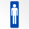 Panneau adhésif - Silhouette Homme WC - PVC ou Metallex