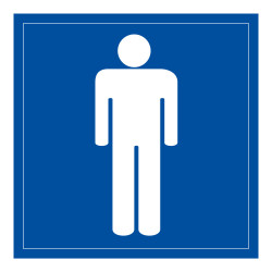 Panneau WC homme - Signalétique Toilettes - Universel