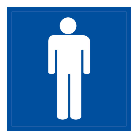 Panneau WC homme - Signalétique Toilettes - Universel