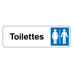 Panneau - Toilettes Mixtes Femme/Homme - Adhésif
