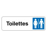 Panneau - Toilettes Mixtes Femme/Homme - Adhésif