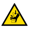 Panneaux - Écrasement de la main dans une presse plieuse - W030
