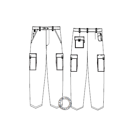 Pantalon de travail - Multi-poches Confort - Polyester et Coton