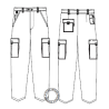 Pantalon de travail - Multi-poches Confort - Polyester et Coton