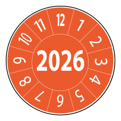 Pastilles Calendrier - 2026 - Ø 25 mm - Vinyle - Vendues en lot