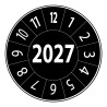 Pastilles Calendrier - 2027 - Ø 25 mm - Vinyle - Vendues en lot