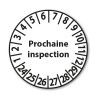 Pastilles Calendrier - Prochaine inspection - 25 mm
