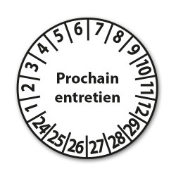 Pastilles Calendrier - Prochain entretien - 25 mm