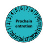 Pastille colorée à texte "Prochain entretien"  - 4 matériaux