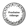 Pastilles Calendrier - Prochaine vidange - 25 mm 