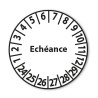 Pastilles Calendrier - Échéance - 25 mm - Polyester laminé/Vinyle