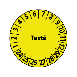 Pastilles Calendrier - Testé - 25 mm