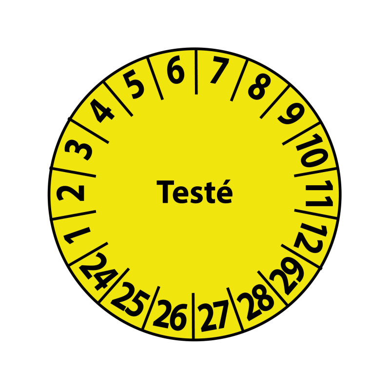 Pastilles Calendrier - Testé - 25 mm