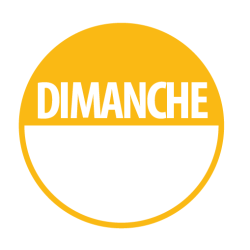 Pastilles - Dimanche Repositionnables avec Zone de Texte - 40 mm - Rouleau de 500