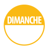 Pastilles - Dimanche Repositionnables avec Zone de Texte - 40 mm - Rouleau de 500