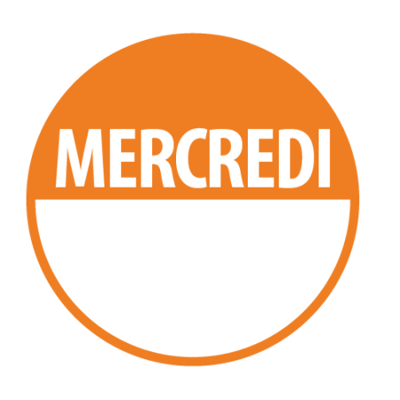 Pastilles - Jour "Mercredi" - 40 mm - Repositionnable - Rouleau de 500