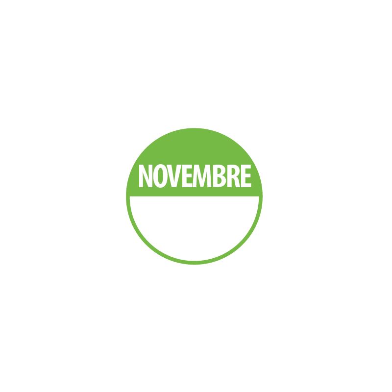 Pastilles - Inventaire Novembre - 40 mm - Rouleau de 500