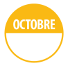 Pastilles - Mois Octobre avec Zone d'Écriture - 40 mm