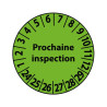 Pastilles Calendrier - Prochaine inspection - ø25 mm - Polymère Laminé