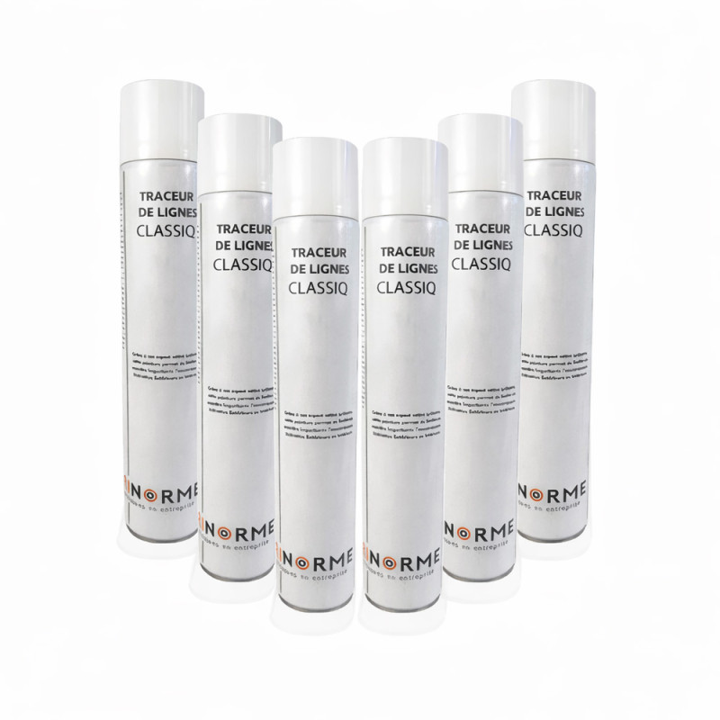 Peinture aérosol - Alkyde blanc - Sèchage 60 min - 500 ml - 6 ex
