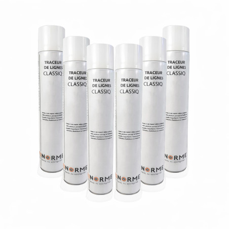 Peinture aérosol - Alkyde blanc - Sèchage 60 min - 500 ml - 6 ex