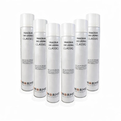 Peinture marquage au sol blanche 750 ml - Lot de 6 aérosols