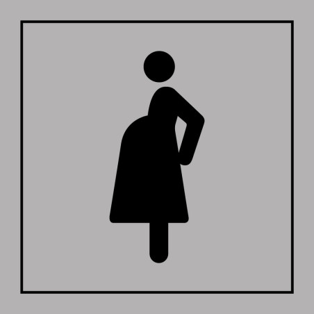 Pictogramme d'information - Accès prioritaire aux femmes enceintes - ISO 7001 - Gravoply