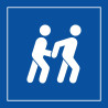 Pictogramme d'information - Accessibilité, assistant personnel disponible - ISO 7001