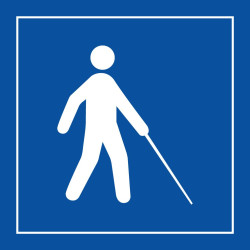 Pictogramme d'information - Accessibilité malvoyant ou aveugle - ISO 7001 - Gravoply