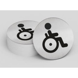 Adhésif - Toilettes personnes handicapées - 83 mm - Acier
