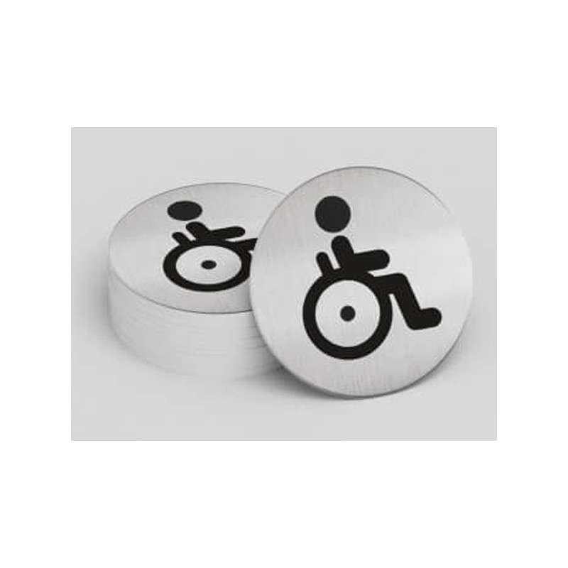 Adhésif - Toilettes personnes handicapées - 83 mm - Acier