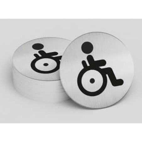 Adhésif - Toilettes personnes handicapées - 83 mm - Acier