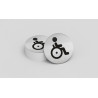 Pictogramme rond de porte "Toilettes personnes handicapées"