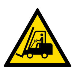 Pictogramme danger W014 - Chariot élévateur - ISO 7010