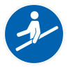 Pictogramme d'Obligation ISO 7010 - Tenir la main courante - M012