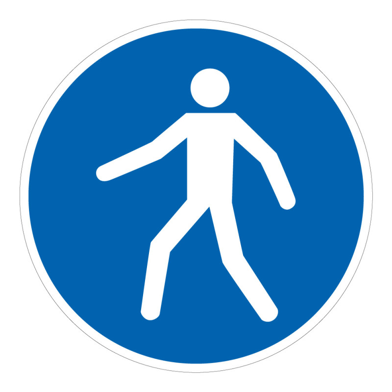 Pictogramme d'Obligation ISO 7010 - Utiliser le passage - M024