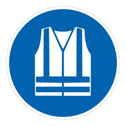 Pictogramme - Gilet haute visibilité obligatoire - M015 - ISO 7010